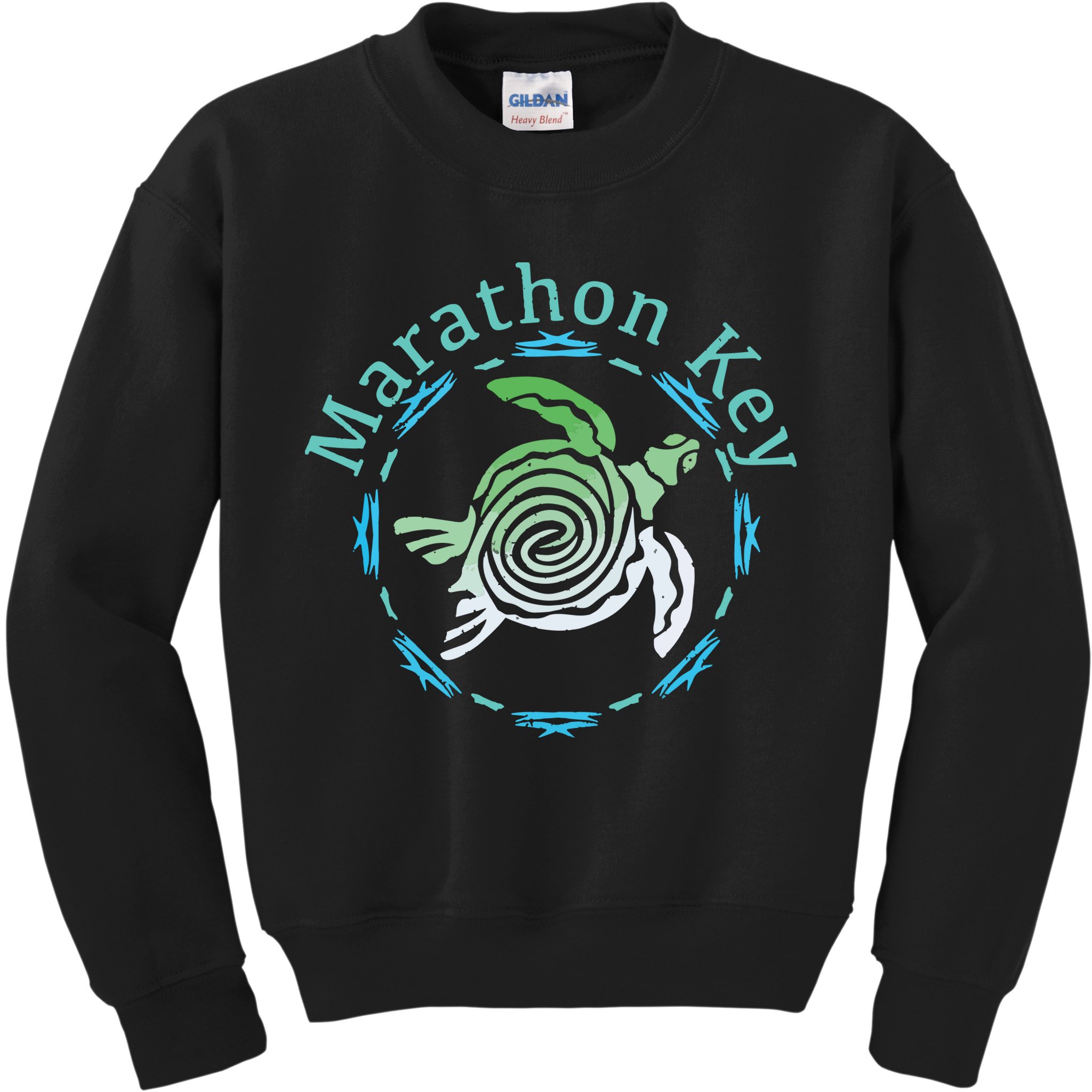Marathon Key Florida Vintage Tribal Turtle Gift Kids Sweatshirt