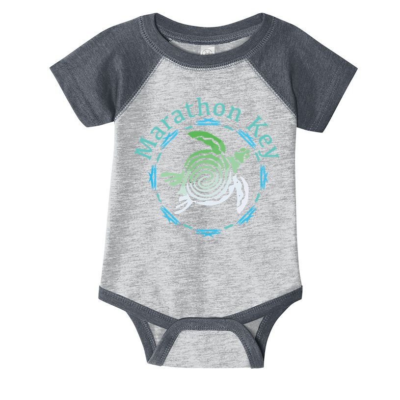 Marathon Key Florida Vintage Tribal Turtle Gift Infant Baby Jersey Bodysuit