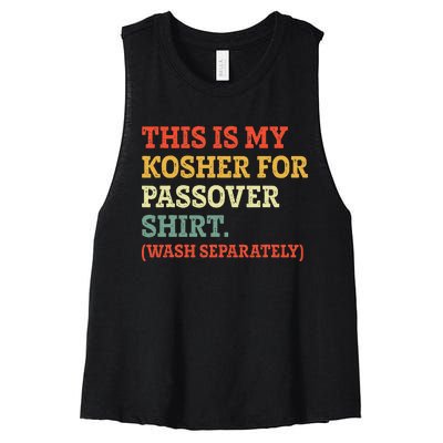 My Kosher For Passover Wash Separately Matzah Pesach Women's Racerback Cropped Tank