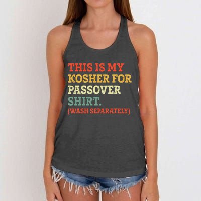 My Kosher For Passover Wash Separately Matzah Pesach Women's Knotted Racerback Tank