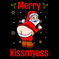 Merry Kissmyass Funny Santa Christmas Backpack