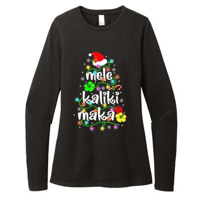 Mele Kalikimaka For Women Hawaiian Hawaii Christmas Womens CVC Long Sleeve Shirt