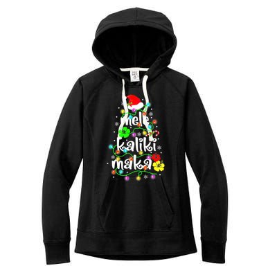 Mele Kalikimaka For Women Hawaiian Hawaii Christmas Women's Fleece Hoodie