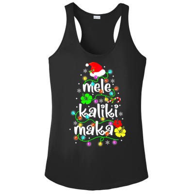 Mele Kalikimaka For Women Hawaiian Hawaii Christmas Ladies PosiCharge Competitor Racerback Tank