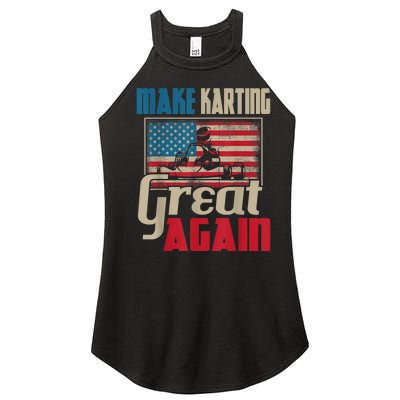 Make Karting Great Again Go Kart Racing Racer Karting Women’s Perfect Tri Rocker Tank