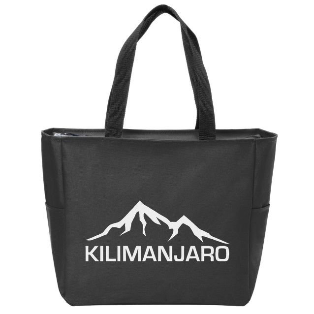 Mt. Kilimanjaro Graphic Zip Tote Bag