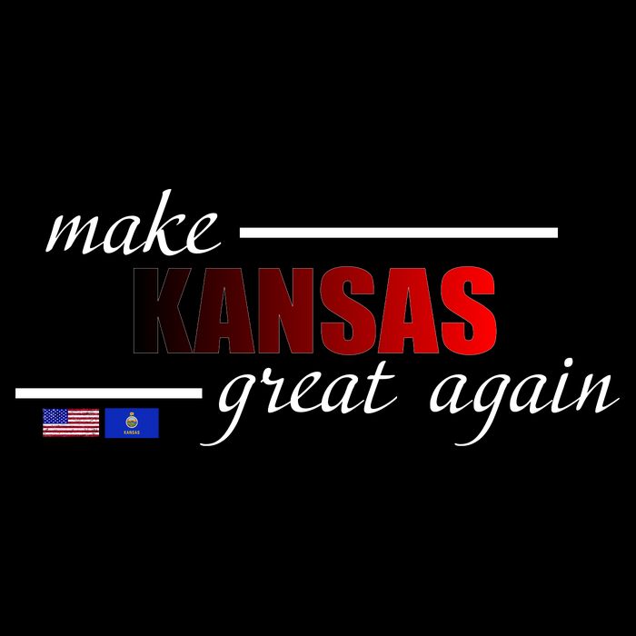 Make Kansas Great Again Drawstring Bag