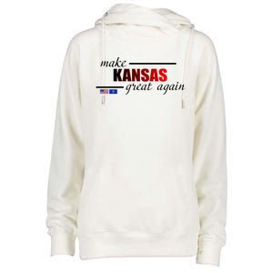 Make Kansas Great Again Womens Funnel Neck Pullover Hood