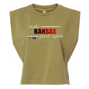 Make Kansas Great Again Garment-Dyed Women's Muscle Tee