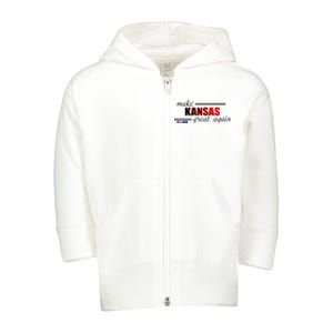 Make Kansas Great Again Toddler Zip Fleece Hoodie