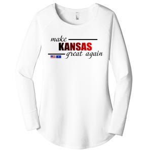 Make Kansas Great Again Women's Perfect Tri Tunic Long Sleeve Shirt