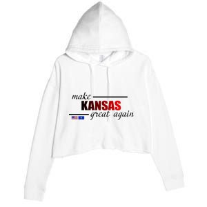 Make Kansas Great Again Crop Fleece Hoodie