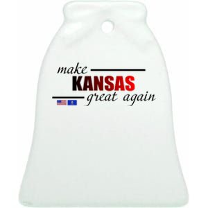 Make Kansas Great Again Ceramic Bell Ornament