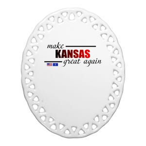 Make Kansas Great Again Ceramic Oval Ornament