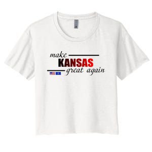 Make Kansas Great Again Women's Crop Top Tee