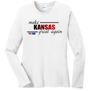 Make Kansas Great Again Ladies Long Sleeve Shirt