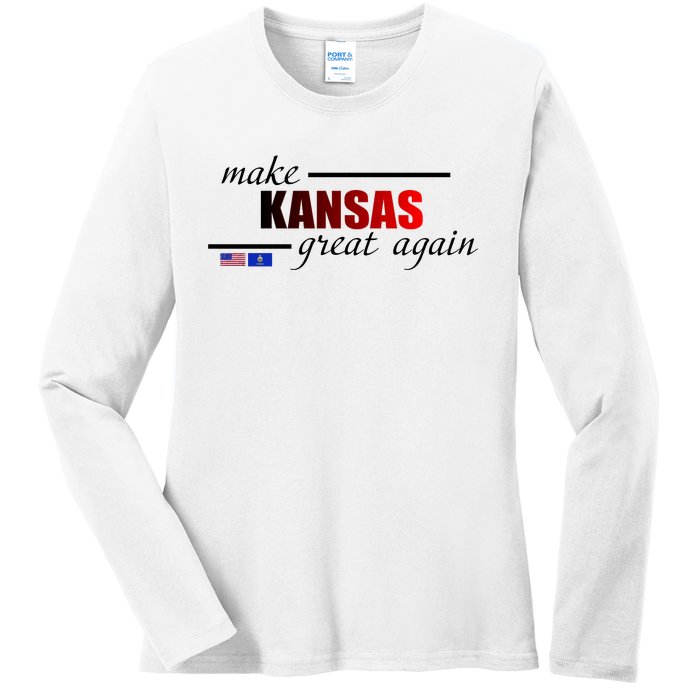 Make Kansas Great Again Ladies Long Sleeve Shirt