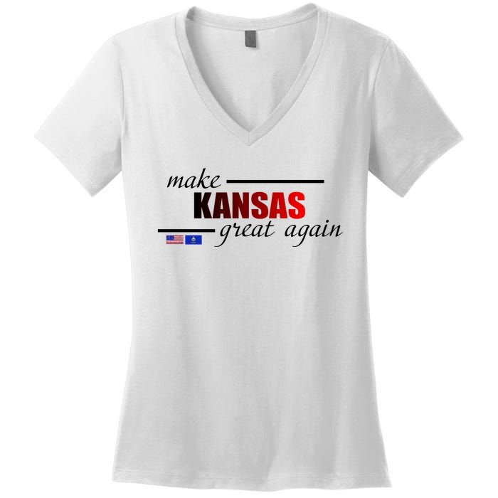 Make Kansas Great Again Women's V-Neck T-Shirt