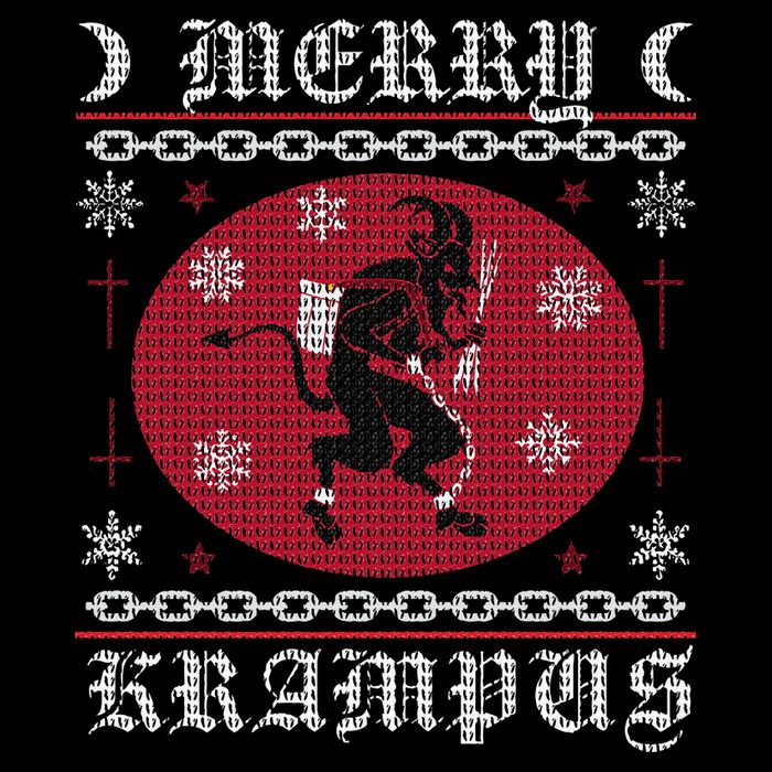 Merry Krampus. Goth Christmas Ugly Sweater. Krampus Xmas Sweatshirt
