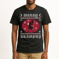 Merry Krampus. Goth Christmas Ugly Sweater. Krampus Xmas Tall T-Shirt