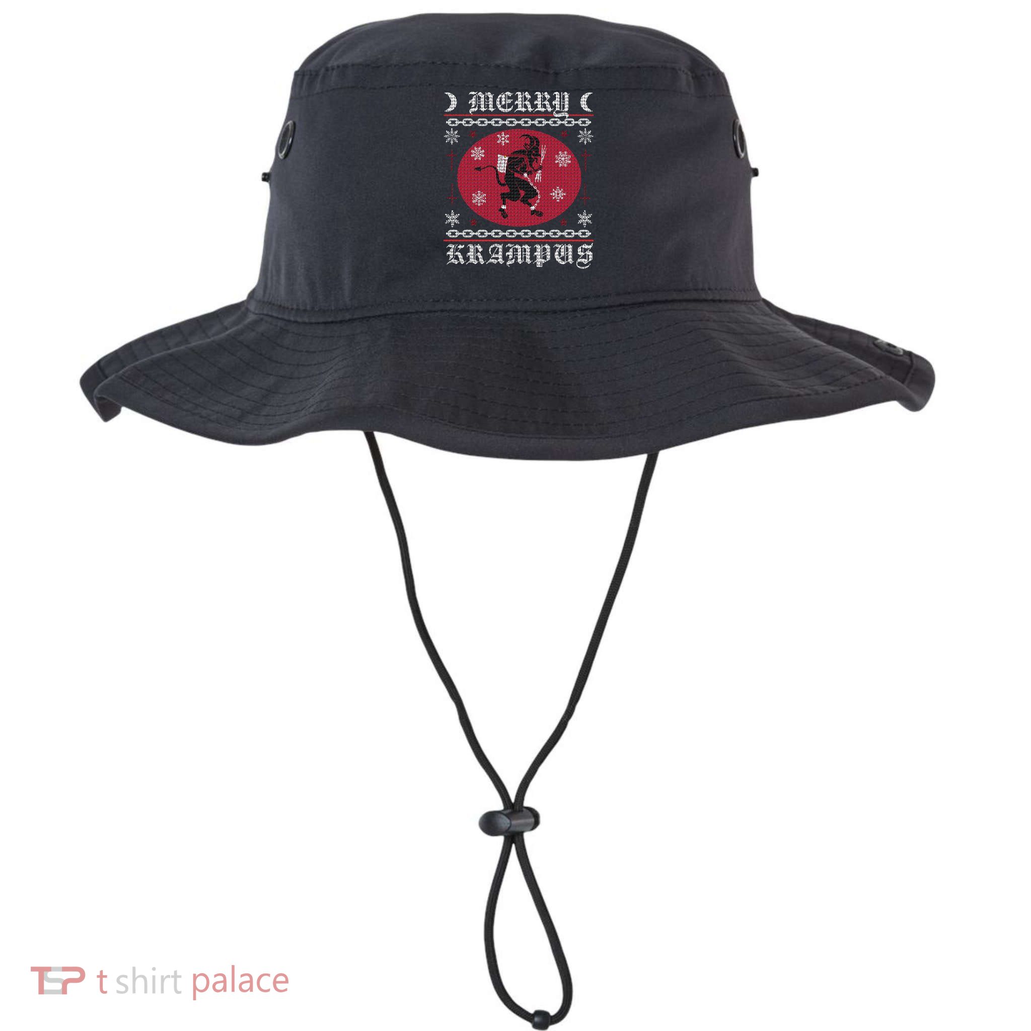 Merry Krampus. Goth Christmas Ugly Sweater. Krampus Xmas Bucket Hat