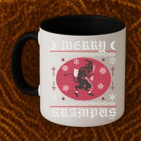 Merry Krampus. Goth Christmas Ugly Sweater. Krampus Xmas Mug