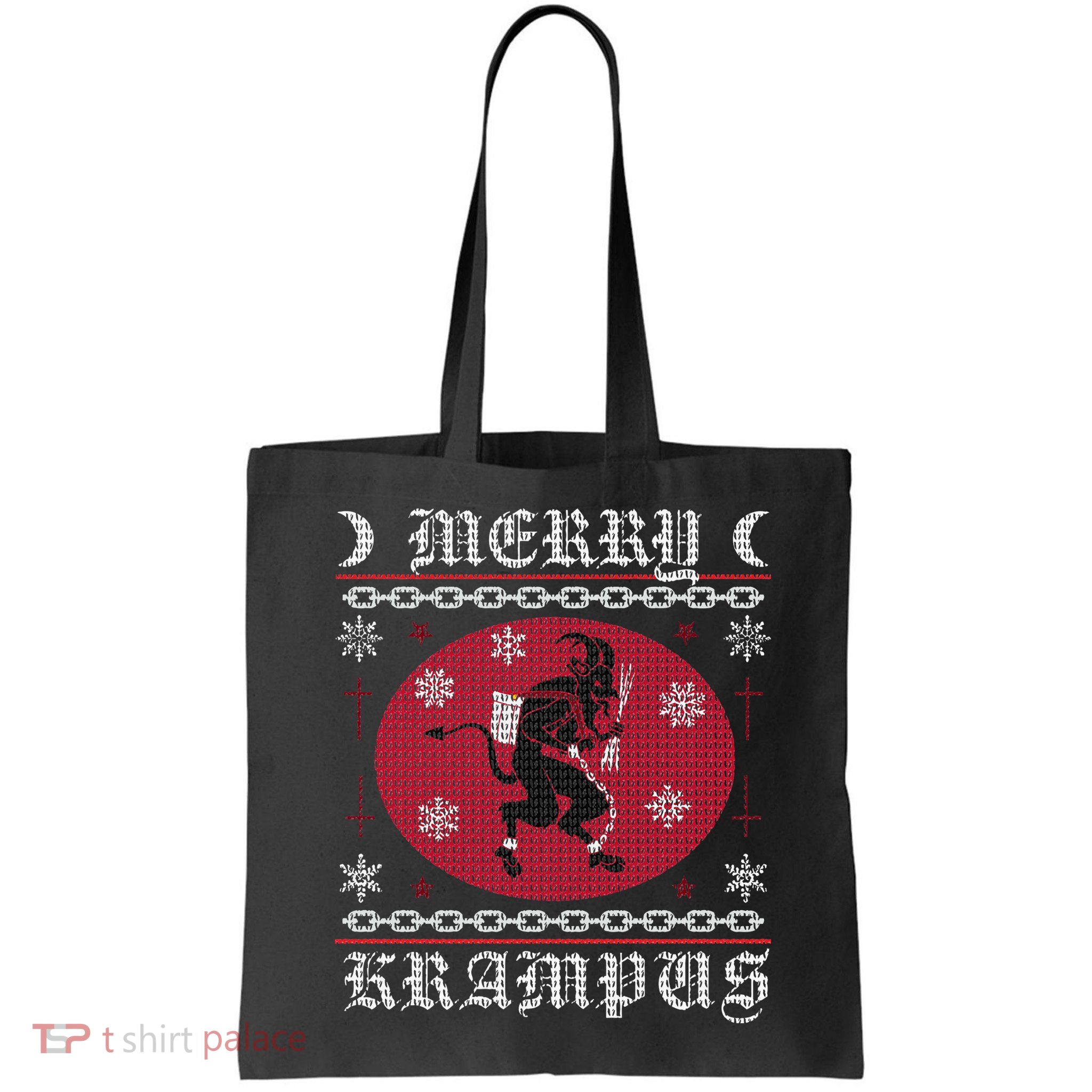 Merry Krampus. Goth Christmas Ugly Sweater. Krampus Xmas Bag