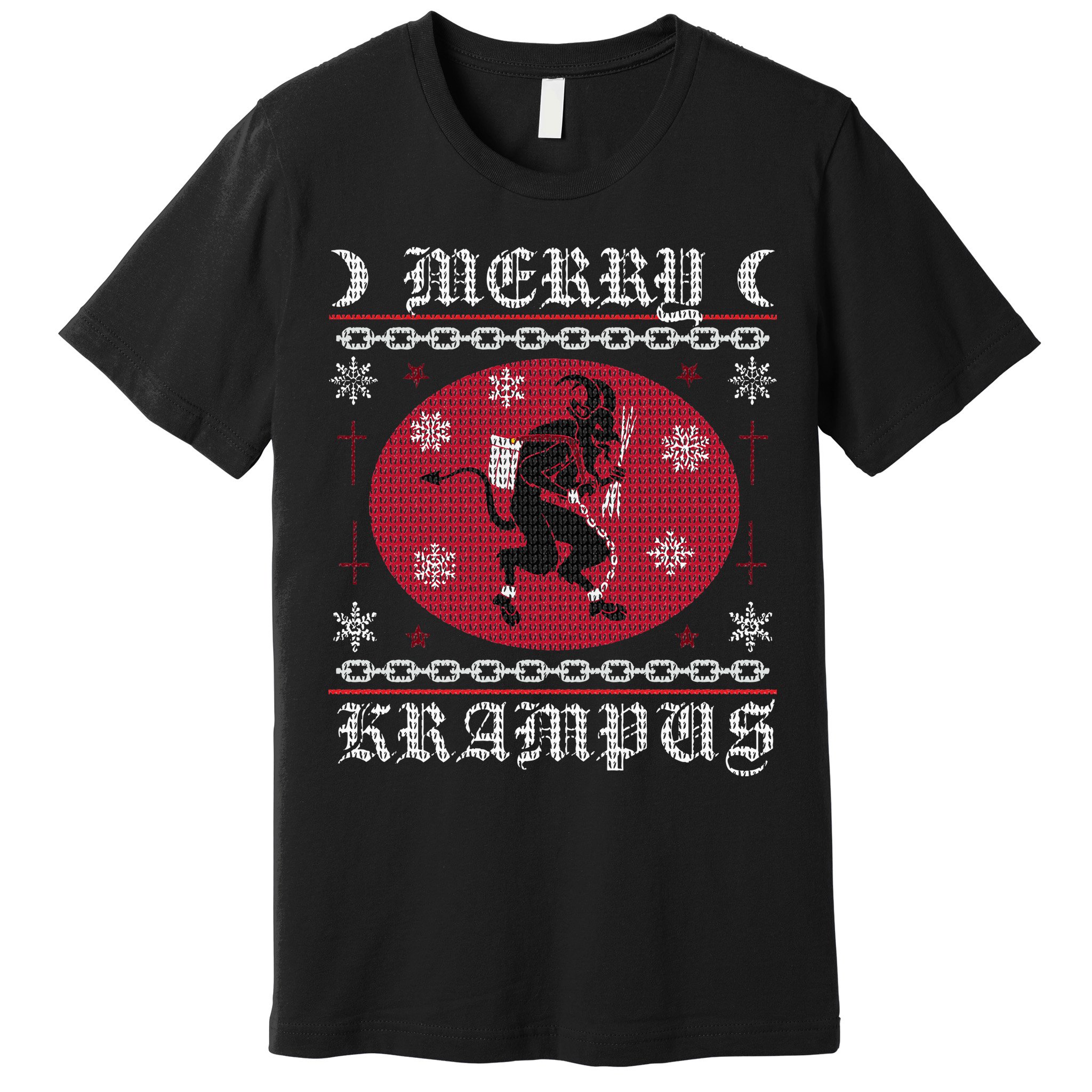 Merry Krampus. Goth Christmas Ugly Sweater. Krampus Xmas Premium T-Shirt