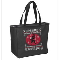 Merry Krampus. Goth Christmas Ugly Sweater. Krampus Xmas Zip Tote Bag