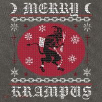 Merry Krampus. Goth Christmas Ugly Sweater. Krampus Xmas Cotton Canvas Backpack
