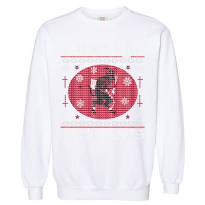 Merry Krampus. Goth Christmas Ugly Sweater. Krampus Xmas Garment-Dyed Sweatshirt