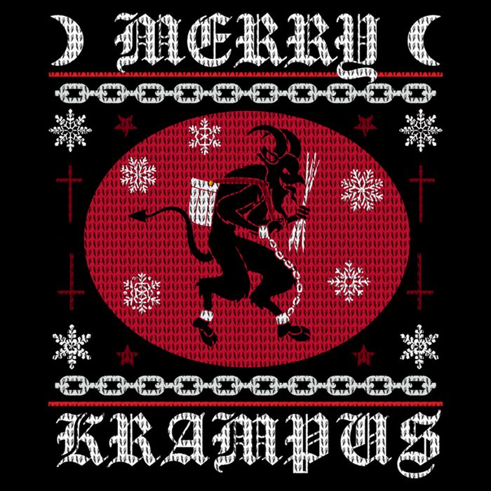 Merry Krampus Goth Christmas Ugly Sweater Krampus Xmas Great Gift Cooling Performance Crew T-Shirt