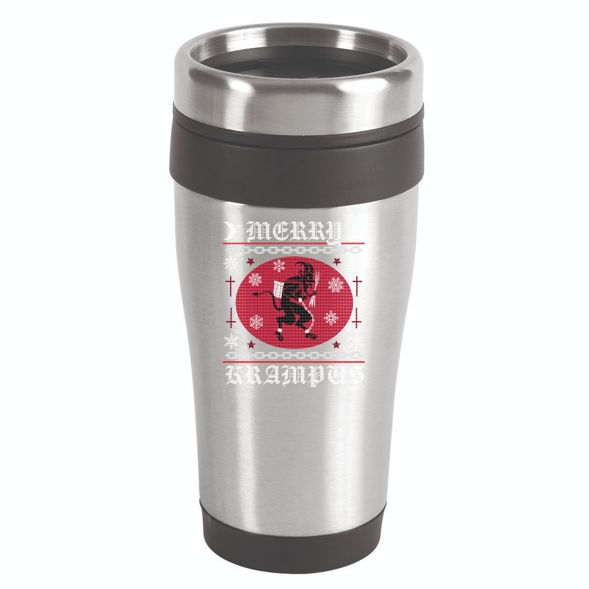 Merry Krampus Goth Christmas Ugly Sweater Krampus Xmas Great Gift 16oz Travel Tumbler