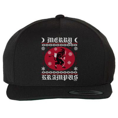 Merry Krampus Goth Christmas Ugly Sweater Krampus Xmas Great Gift Wool Snapback Cap