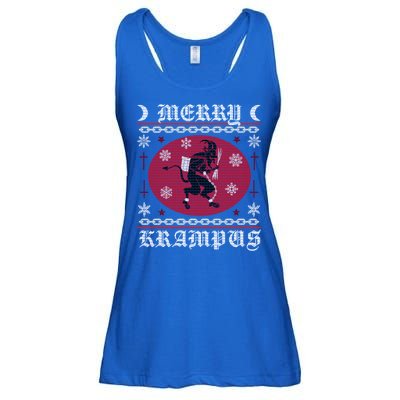 Merry Krampus Goth Christmas Ugly Sweater Krampus Xmas Great Gift Ladies Essential Flowy Tank
