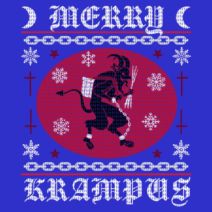 Merry Krampus Goth Christmas Ugly Sweater Krampus Xmas Great Gift Sustainable Beanie
