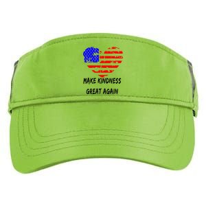 Make Kindness Great Again Distressed Flag Heart Meaningful Gift Adult Drive Performance Visor