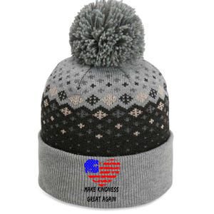 Make Kindness Great Again Distressed Flag Heart Meaningful Gift The Baniff Cuffed Pom Beanie