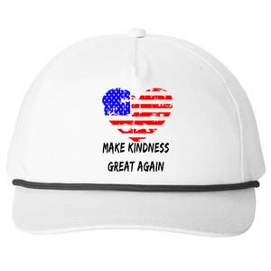 Make Kindness Great Again Distressed Flag Heart Meaningful Gift Snapback Five-Panel Rope Hat