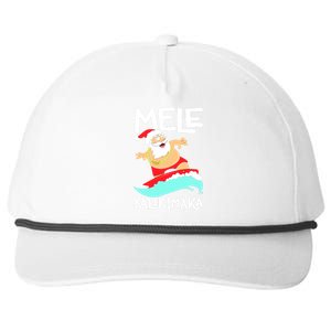 Mele Kalikimaka Hawaiian Christmas Hawaii Surfing Santa Snapback Five-Panel Rope Hat