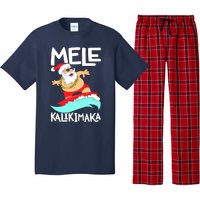 Mele Kalikimaka Hawaiian Christmas Hawaii Surfing Santa Pajama Set