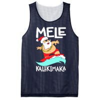 Mele Kalikimaka Hawaiian Christmas Hawaii Surfing Santa Mesh Reversible Basketball Jersey Tank