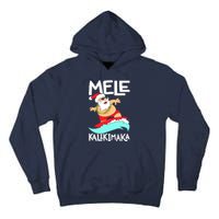 Mele Kalikimaka Hawaiian Christmas Hawaii Surfing Santa Tall Hoodie