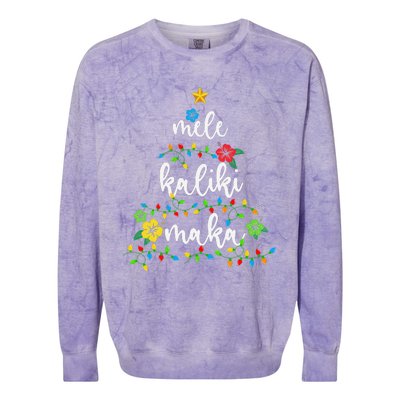 Mele Kalikimaka Hawaiian Merry Christmas Hawaii Colorblast Crewneck Sweatshirt