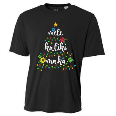 Mele Kalikimaka Hawaiian Merry Christmas Hawaii Cooling Performance Crew T-Shirt