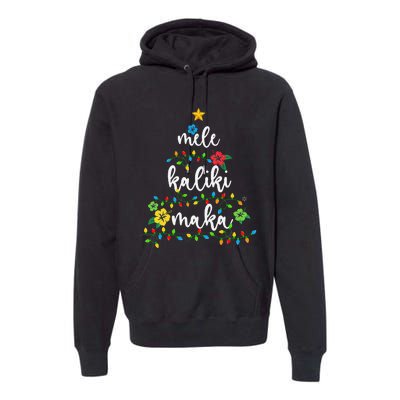 Mele Kalikimaka Hawaiian Merry Christmas Hawaii Premium Hoodie