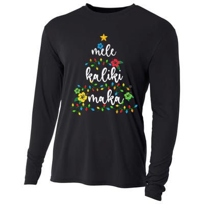 Mele Kalikimaka Hawaiian Merry Christmas Hawaii Cooling Performance Long Sleeve Crew