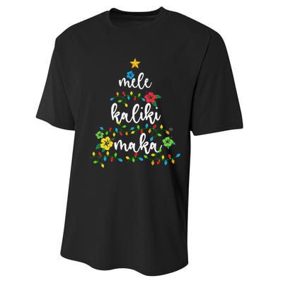 Mele Kalikimaka Hawaiian Merry Christmas Hawaii Performance Sprint T-Shirt