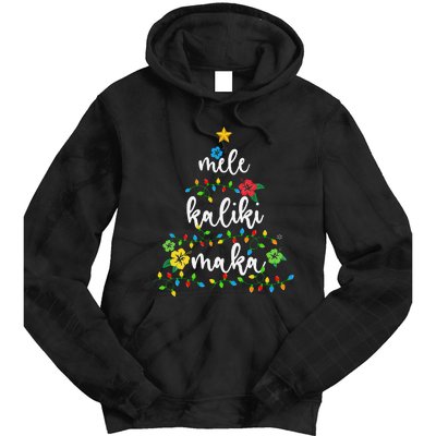 Mele Kalikimaka Hawaiian Merry Christmas Hawaii Tie Dye Hoodie