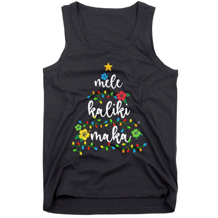 Mele Kalikimaka Hawaiian Merry Christmas Hawaii Tank Top